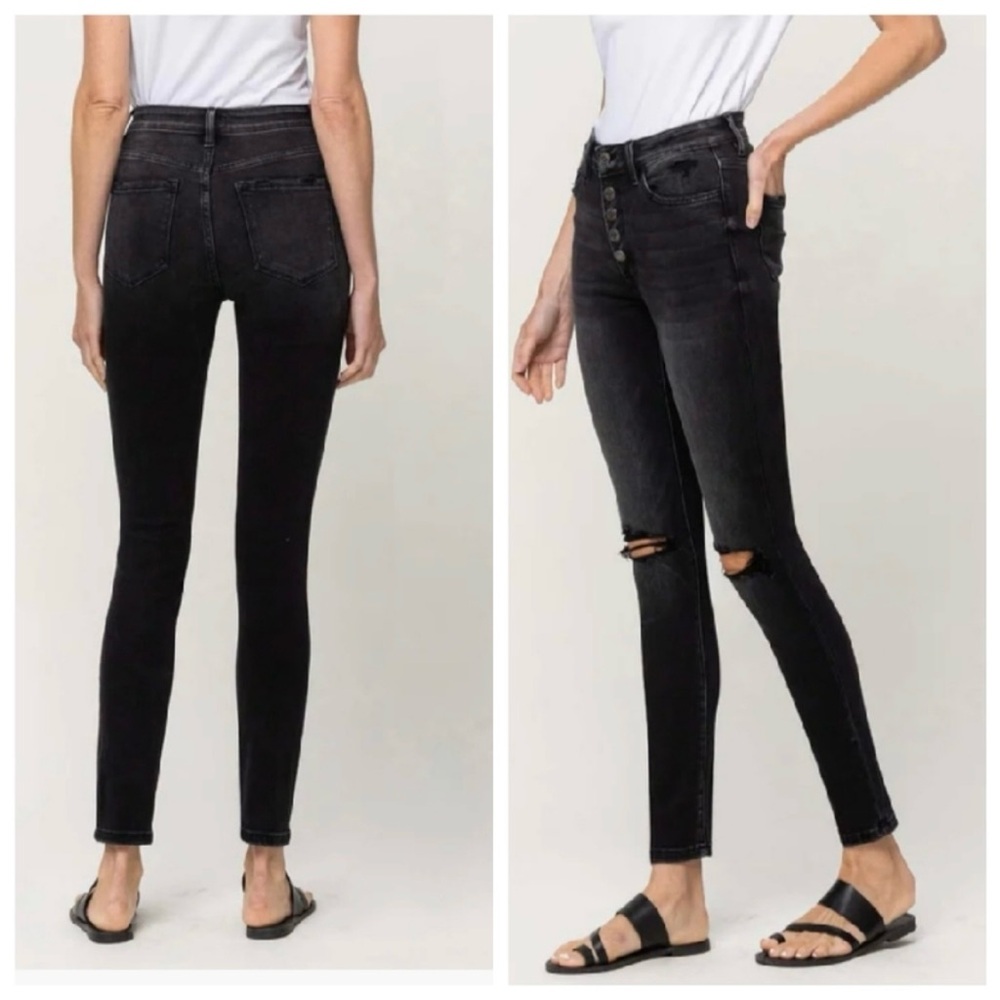 Vervet Flying Monkey Jean Distressed Button Fly S… - image 2